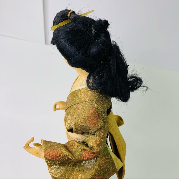 Vintage Harusame Nishi Geisha Standing Doll 15" Japanese Lady Figurine in Kimono - Picture 6 of 14